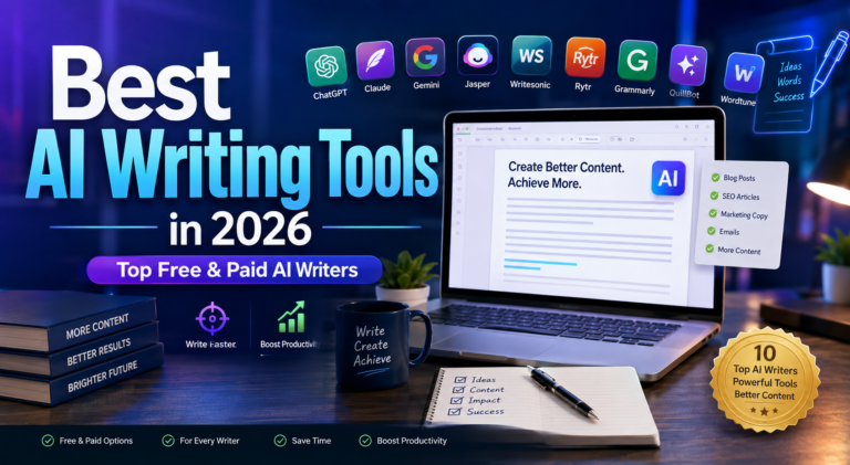Best AI Writing Tools in 2026 (Top Free & Paid AI Writers)
