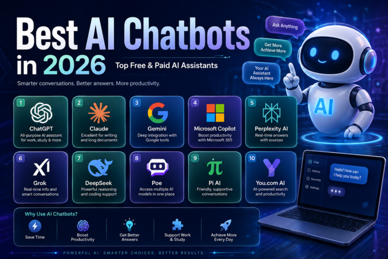 Best AI Chatbots in 2026 (Top Free & Paid AI Assistants)