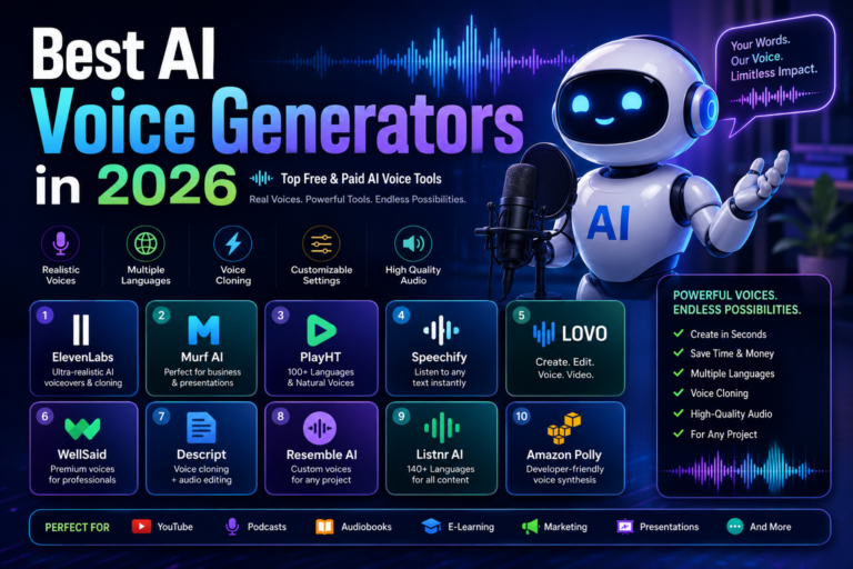 Best AI Voice Generators in 2026 (Top Free & Paid AI Voice Tools)