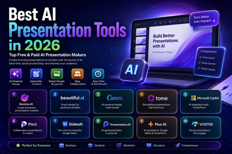 Best AI Presentation Tools in 2026 (Top Free & Paid Presentation Makers)