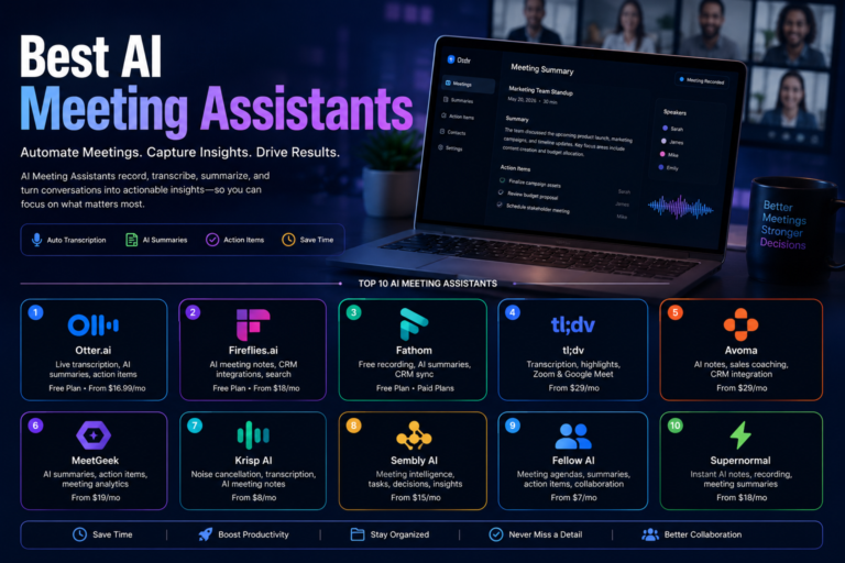 Best AI Meeting Assistants in 2026 (Top Free & Paid Tools)