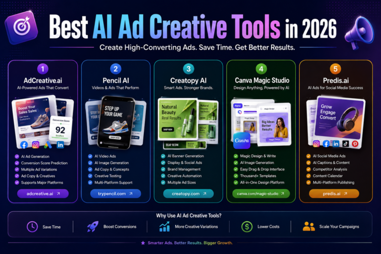 Best AI Ad Creative Tools in 2026 (Top 5 AI Tools for High-Converting Ads)