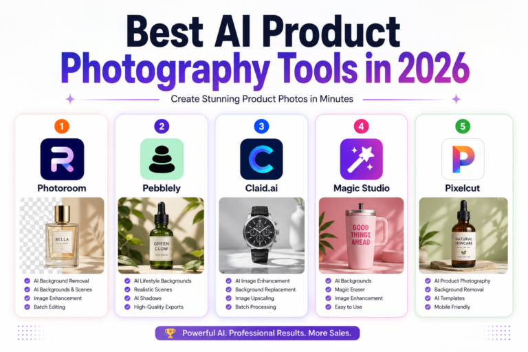 Best AI Product Photography Tools in 2026 (Top 5 AI Tools for eCommerce)