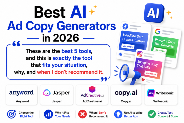 Best AI Ad Copy Generators in 2026 (Top 5 for Better Ads)