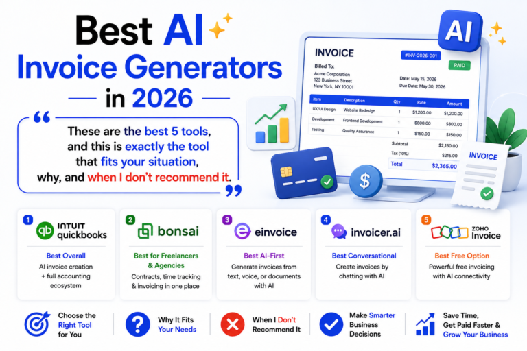 Best AI Invoice Generators in 2026 (Top 5 Tools)