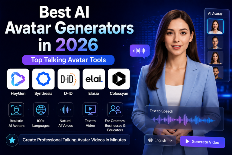 Best AI Avatar Generators in 2026 (Top Talking Avatar Tools)