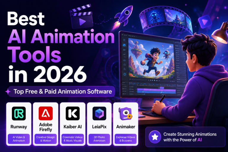 Best AI Animation Tools in 2026 (Top Free & Paid Animation Software)
