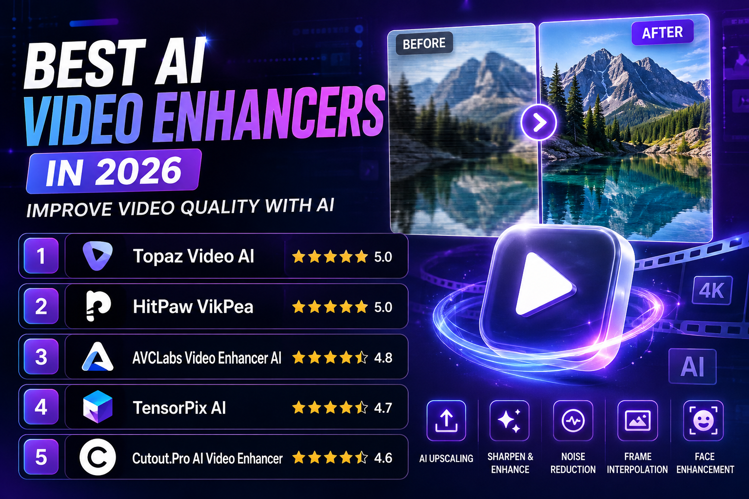 Best AI Video Enhancers in 2026 (Improve Video Quality with AI)