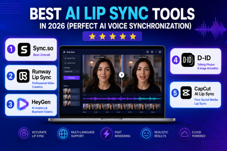 Best AI Lip Sync Tools in 2026 (Perfect AI Voice Synchronization)