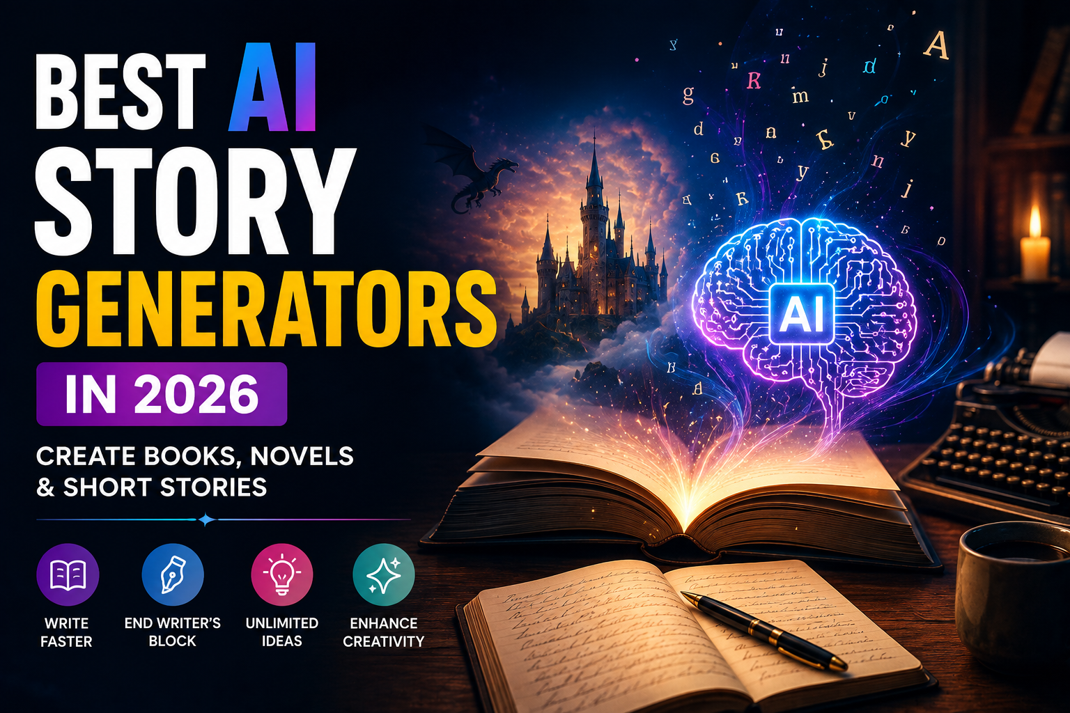 Best AI Story Generators in 2026 (Top AI Tools for Books & Fiction)